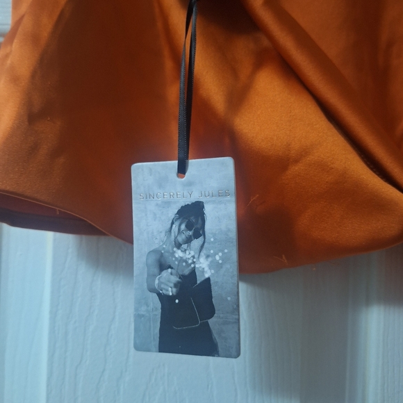 NWT Sincerely Jules Orange Halter Top Size L - Picture 8 of 10